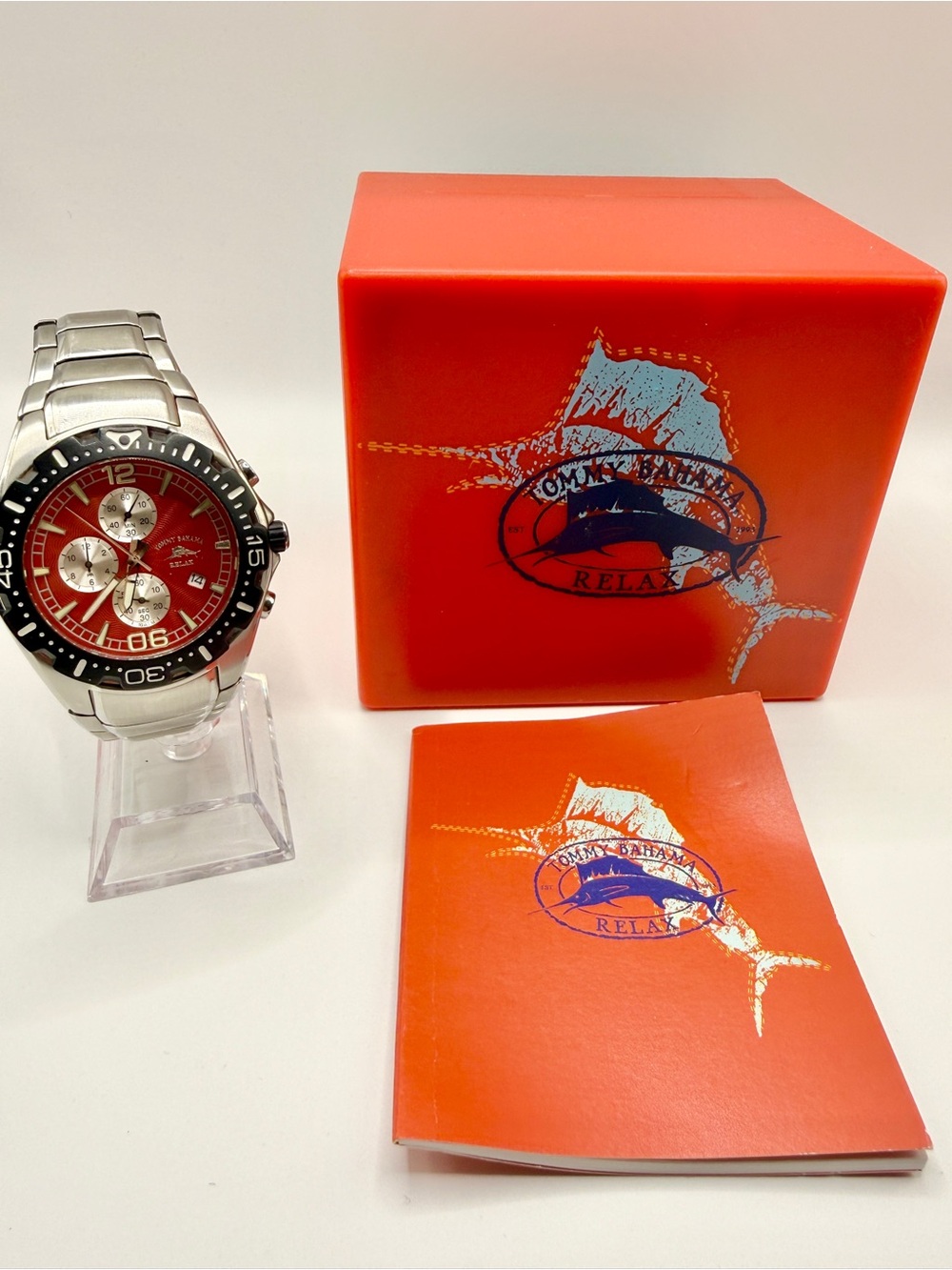 Tommy Bahama Relax Stainless-Steel Chronograph – Red Dial – TBRLX8002